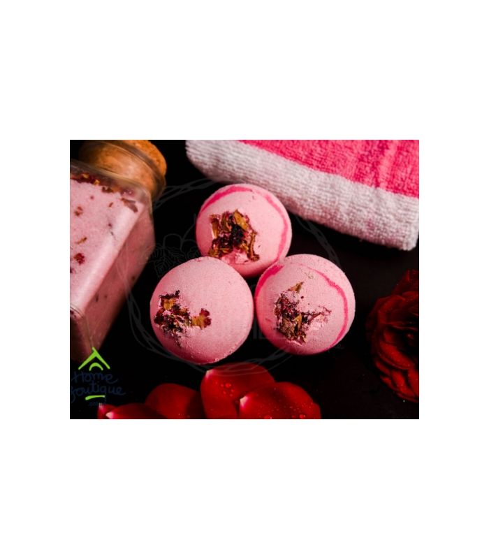 Rose bath bomb set