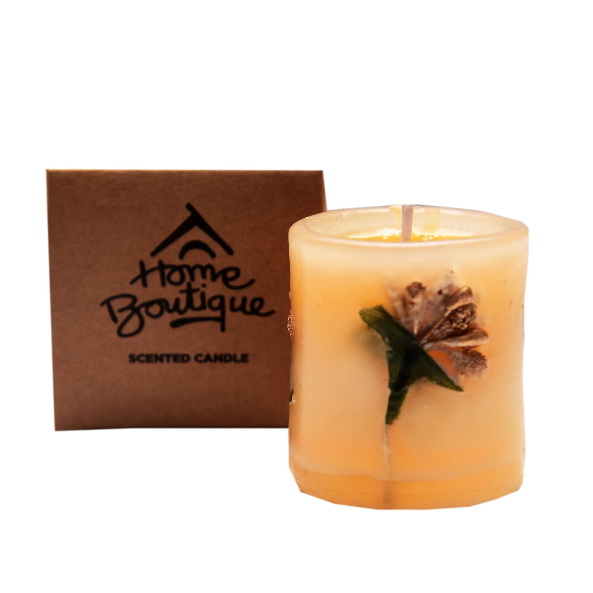 Orange Cylinder Candle - Image 4