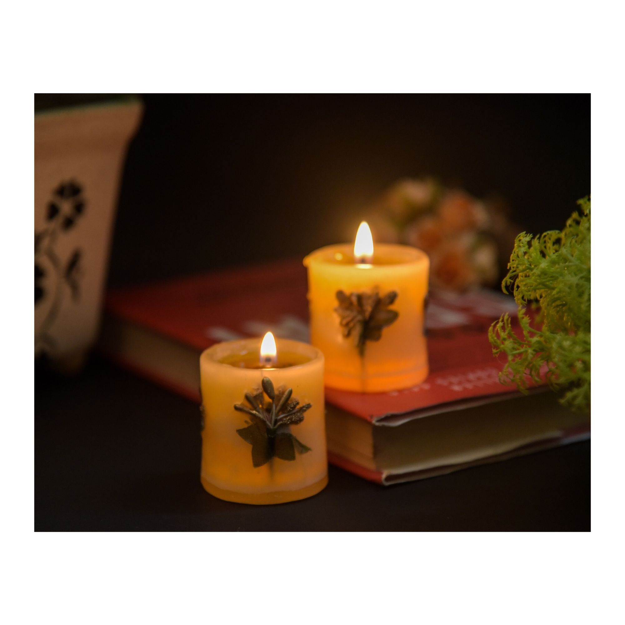 Orange Cylinder Candle - Image 5