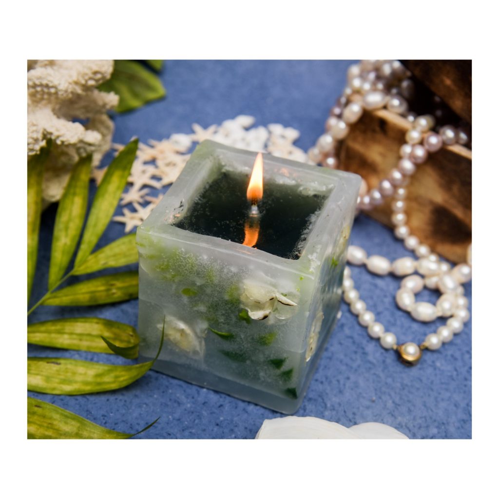 Aqua Square Candle