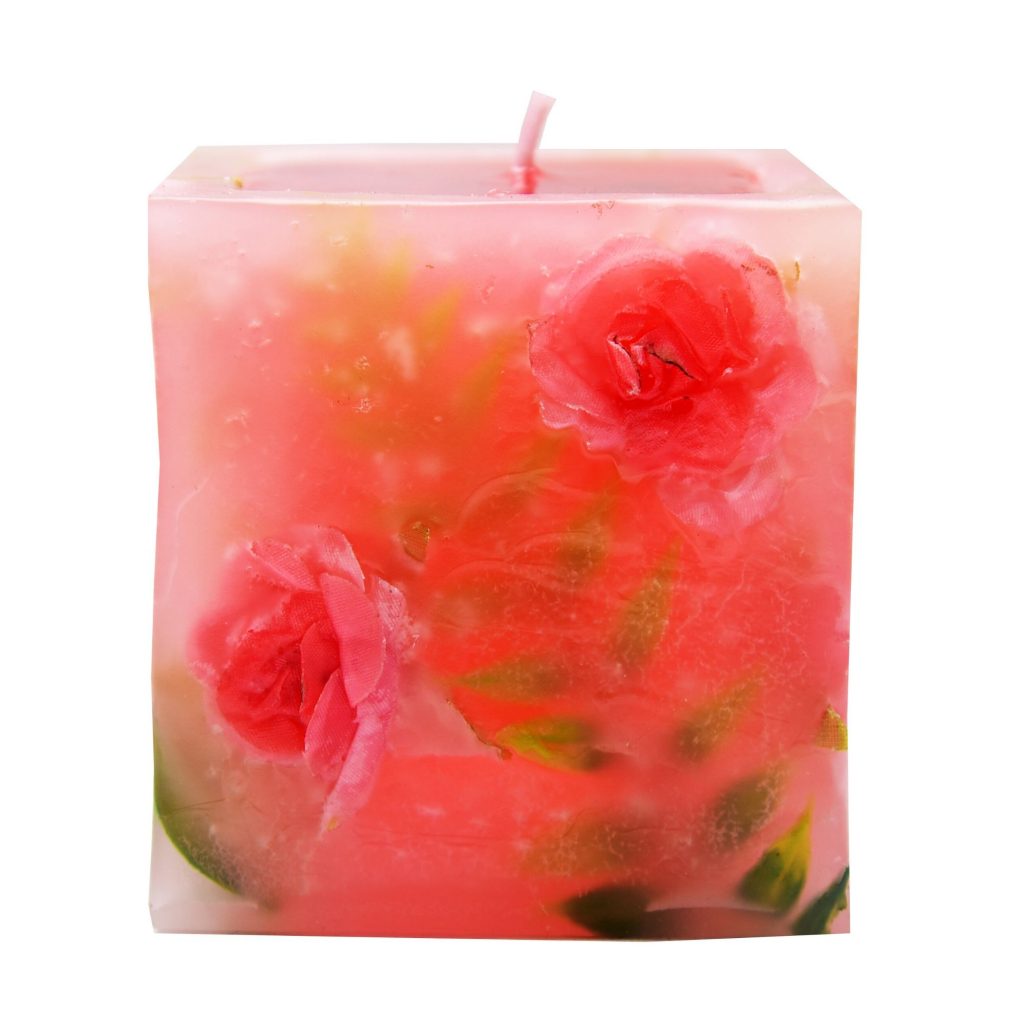 Rose Square Candle