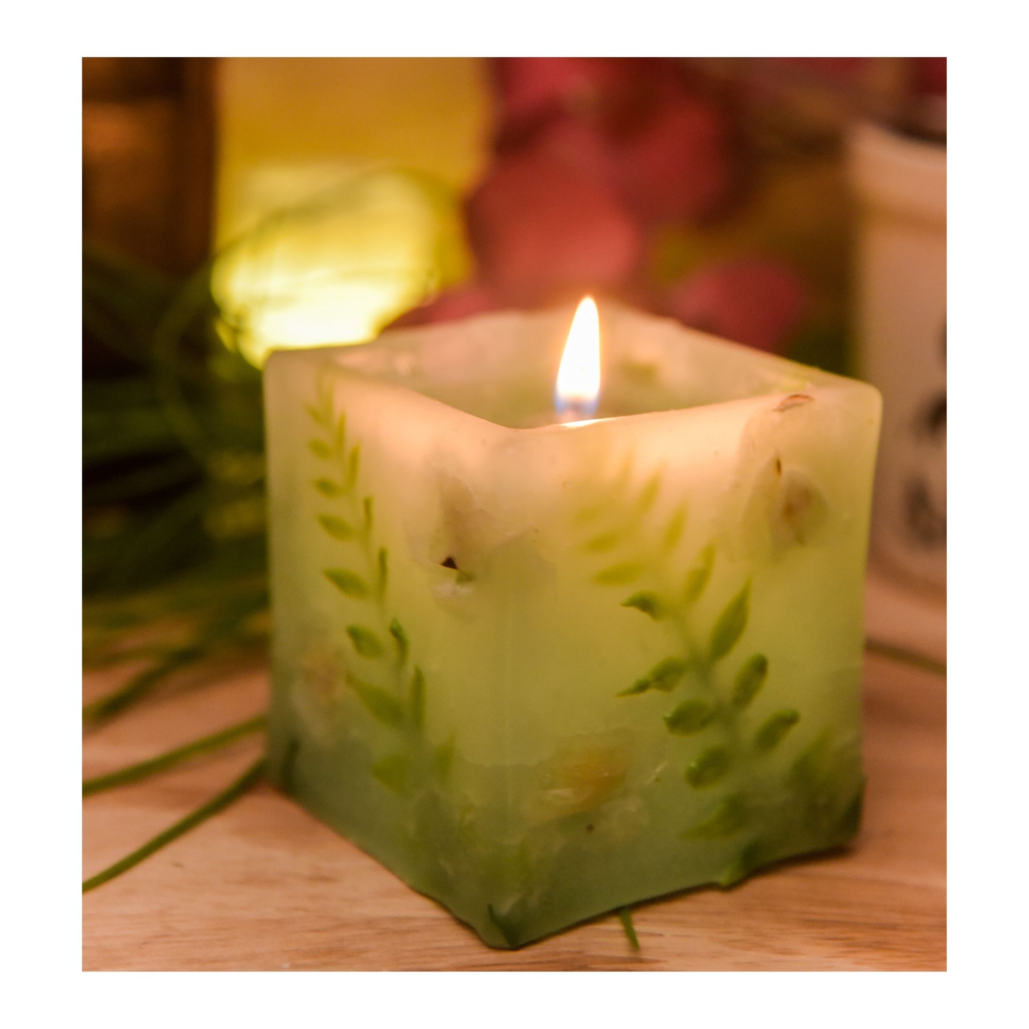 Green Apple Square Candle
