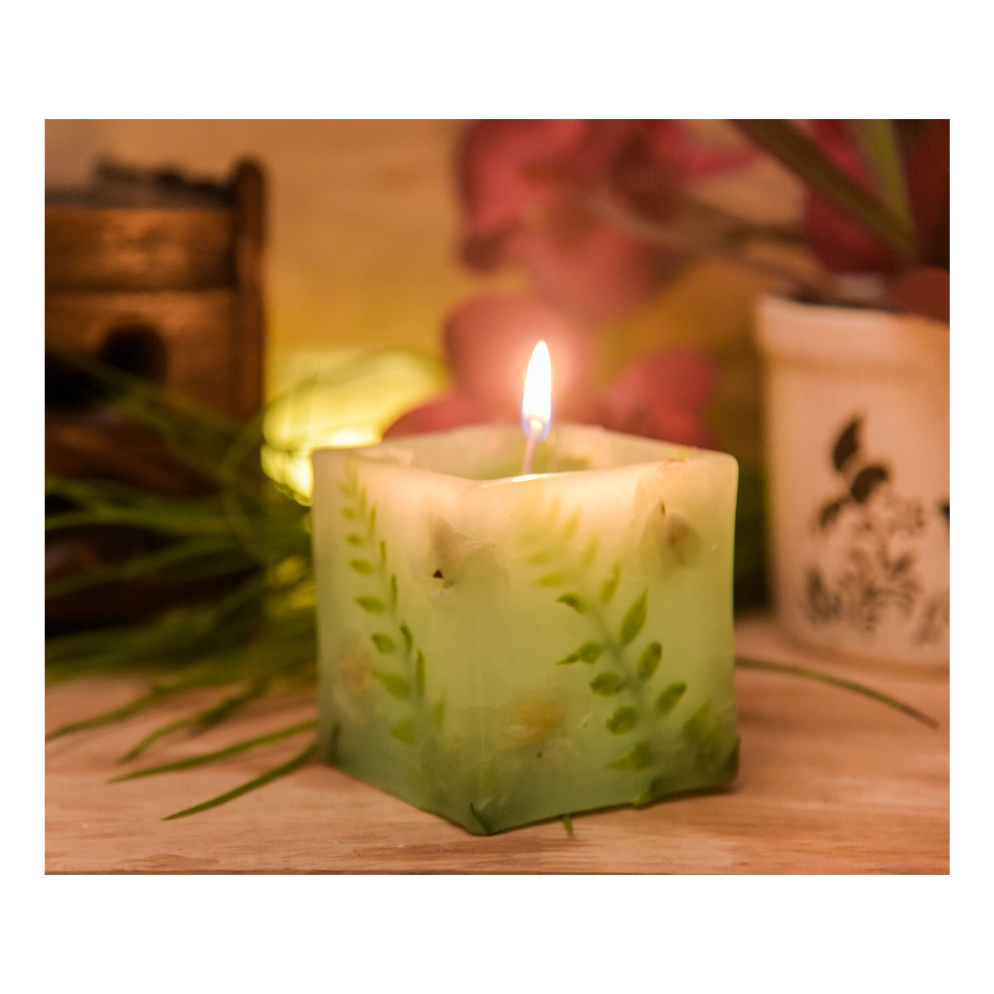 Green Apple Square Candle - Image 4