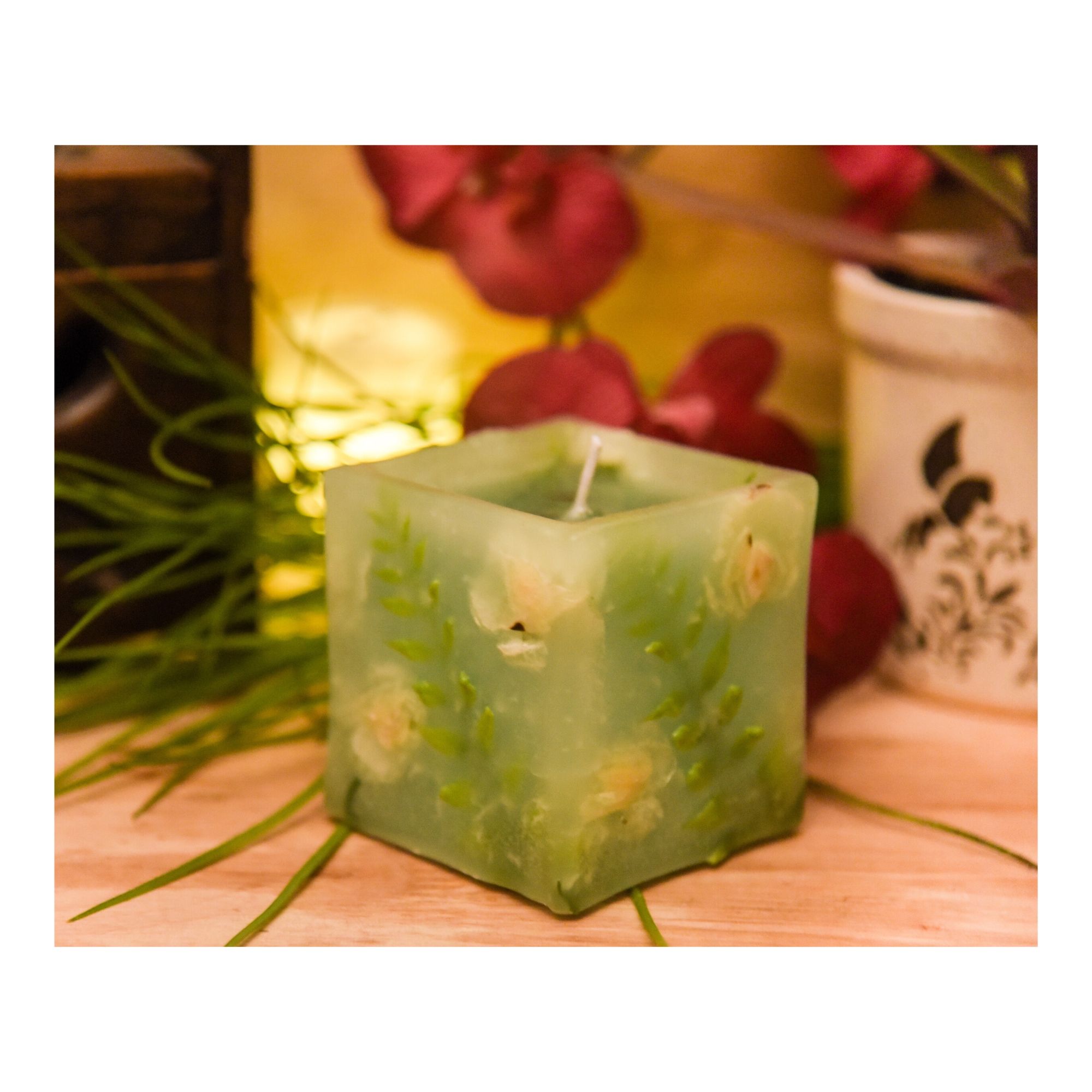 Green Apple Square Candle - Image 2