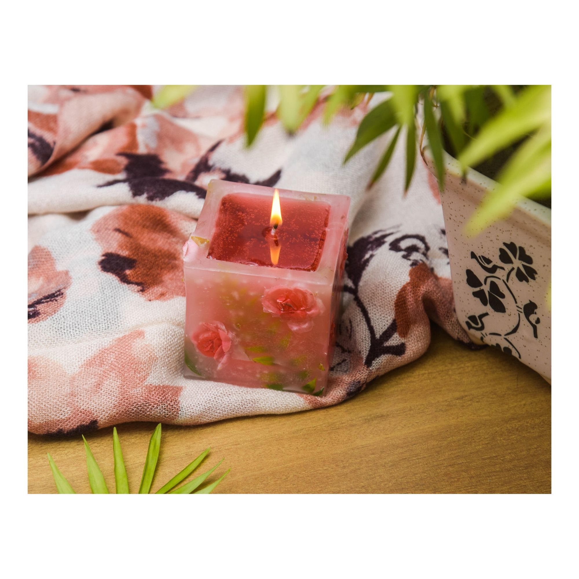 Rose Square Candle - Image 2