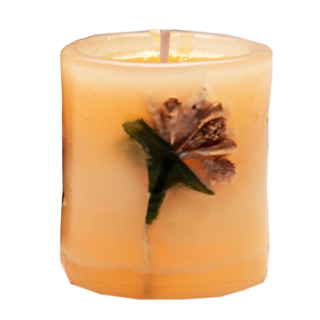 Orange Cylinder Candle