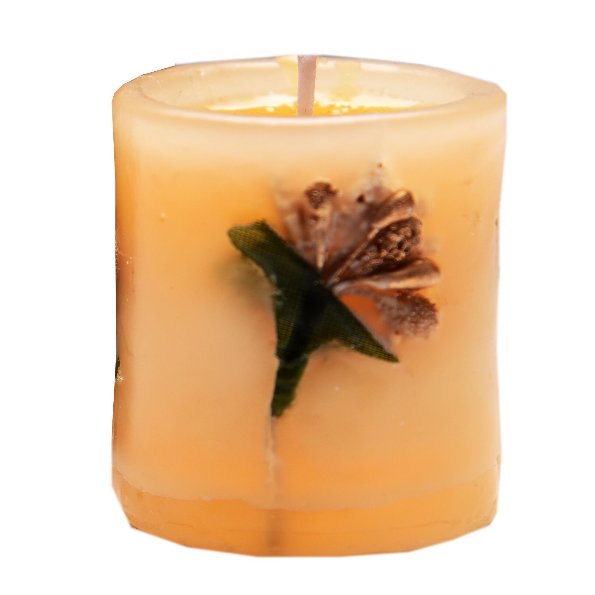 Orange Cylinder Candle