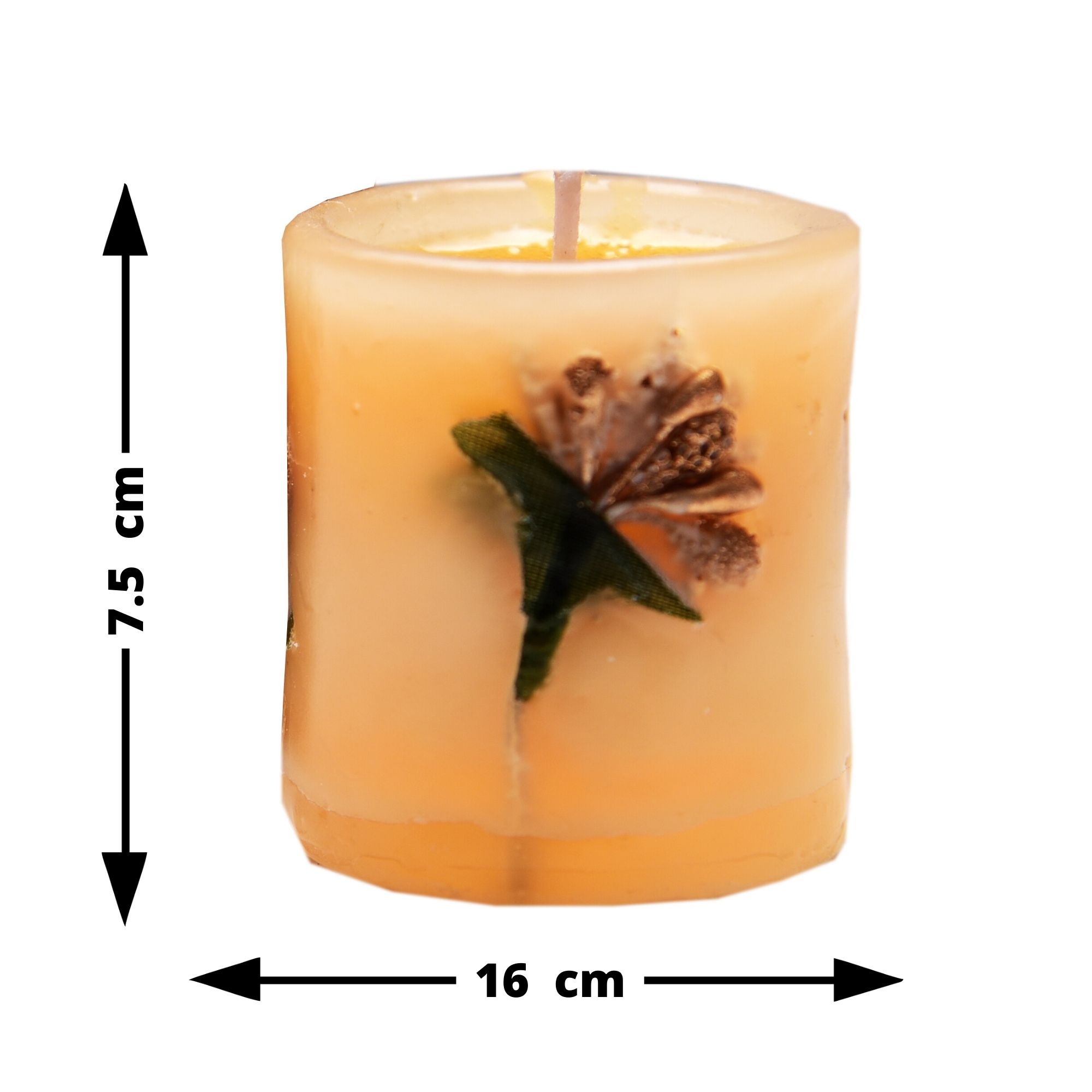 Orange Cylinder Candle - Image 6