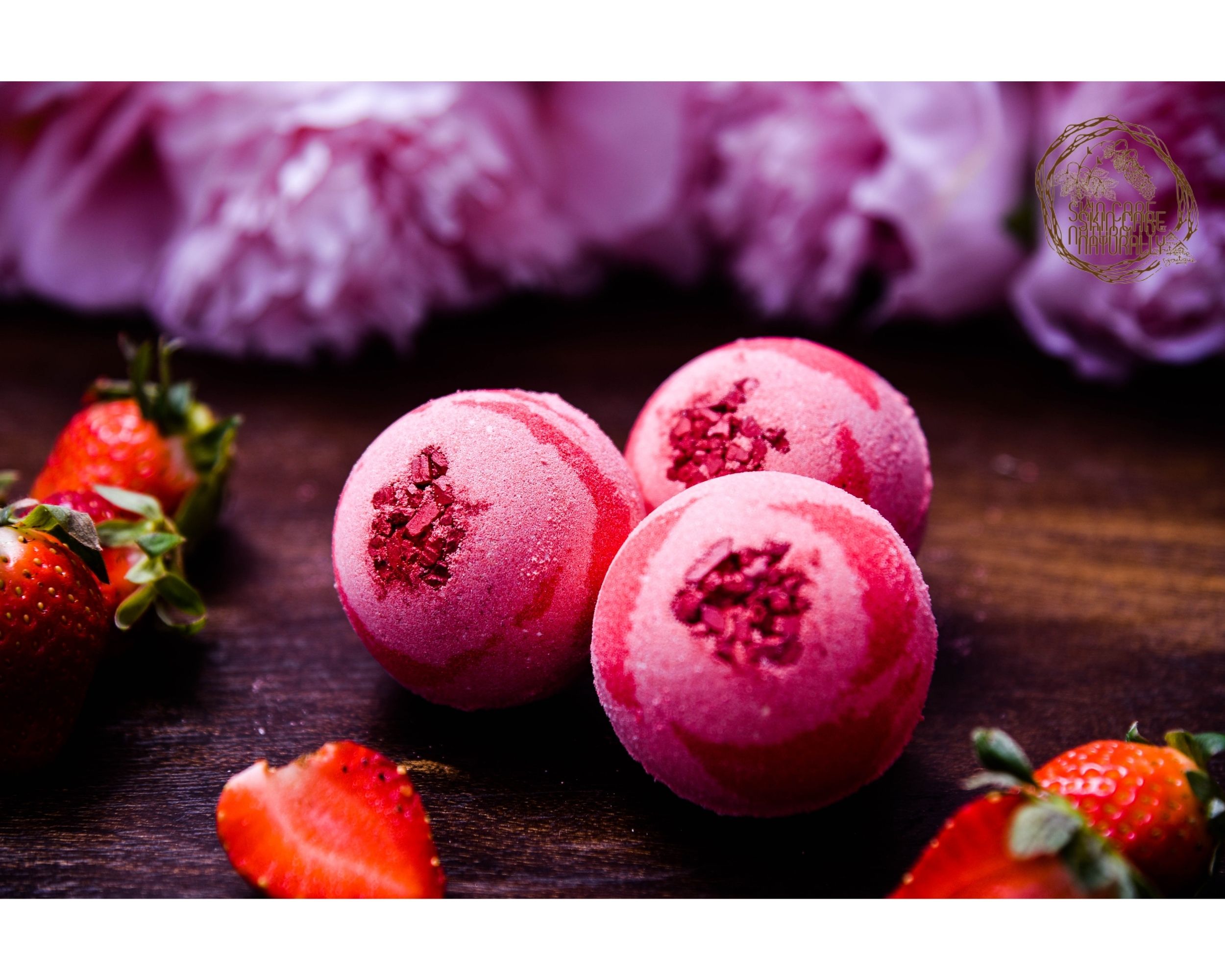 strawberry bathbomb
