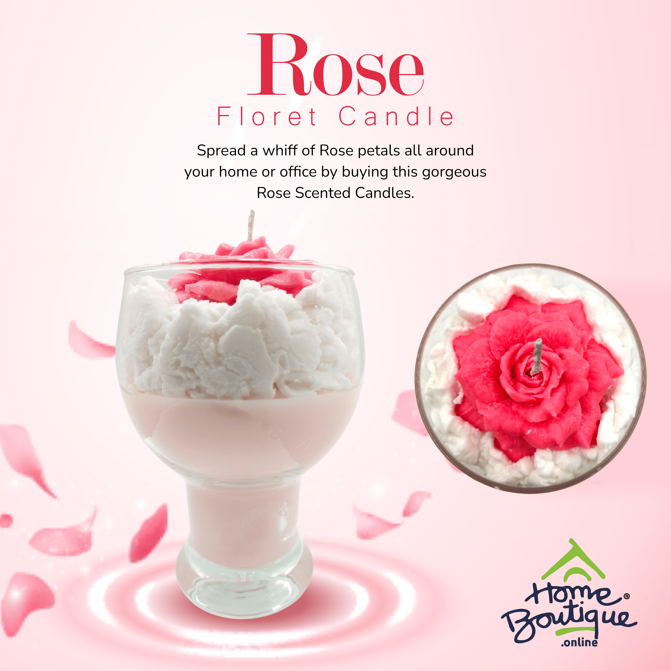 Rose floret candle - Image 3