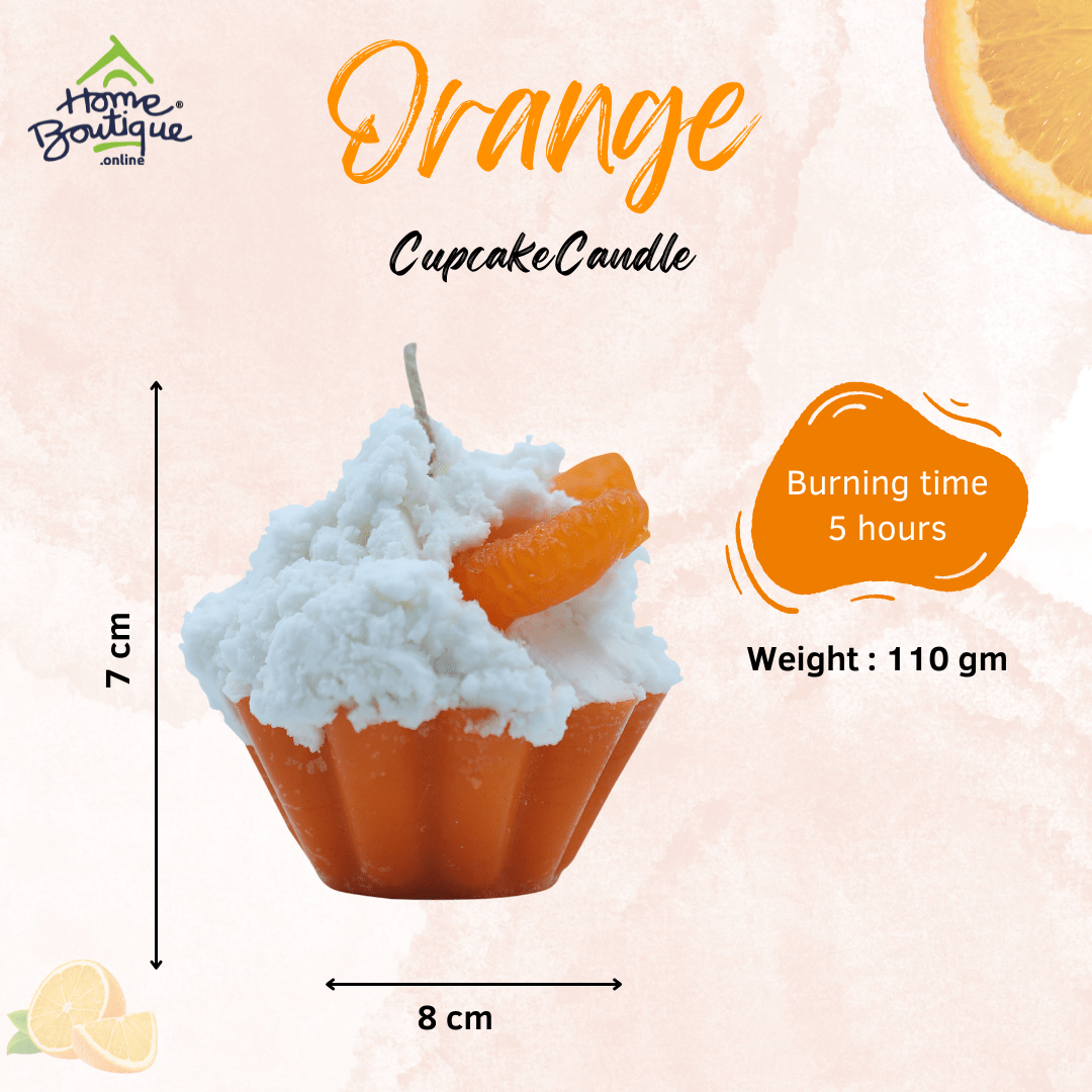 Orange Cupcake Candle - Image 2